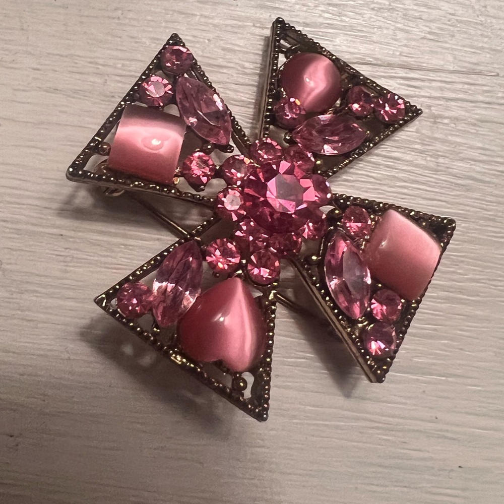 Pink brooch